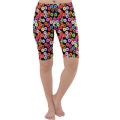 Colorful Yummy Donuts Pattern Cropped Leggings  by EDDArt