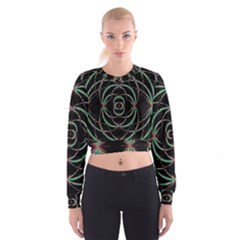 Abstract Spider Web Cropped Sweatshirt