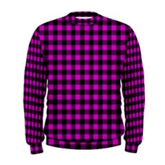 Lumberjack Fabric Pattern Pink Black Men s Sweatshirt by EDDArt