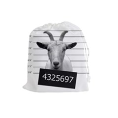 Criminal Goat  Drawstring Pouches (large)  by Valentinaart