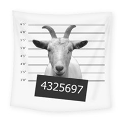Criminal Goat  Square Tapestry (large) by Valentinaart