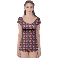 Turtle Pattern Boyleg Leotard 