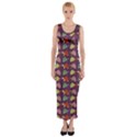 Turtle pattern Fitted Maxi Dress View1