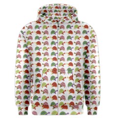 Turtle Pattern Men s Zipper Hoodie by Valentinaart