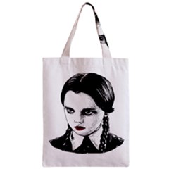 Wednesday Addams Zipper Classic Tote Bag by Valentinaart