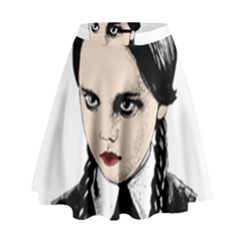 Wednesday Addams High Waist Skirt by Valentinaart