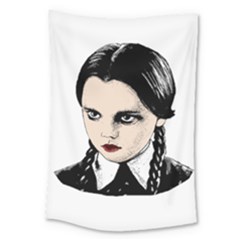 Wednesday Addams Large Tapestry by Valentinaart