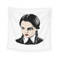 Wednesday Addams Square Tapestry (small) by Valentinaart