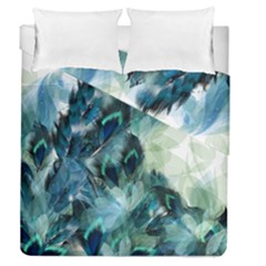 Flowers And Feathers Background Design Duvet Cover Double Side (queen Size) by TastefulDesigns