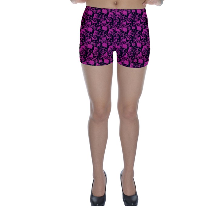 Skulls pattern  Skinny Shorts