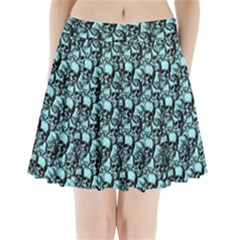 Skulls Pattern  Pleated Mini Skirt