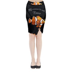 Clown Fish Midi Wrap Pencil Skirt by Valentinaart