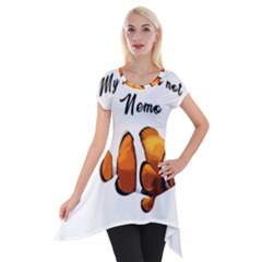 Clown Fish Short Sleeve Side Drop Tunic by Valentinaart