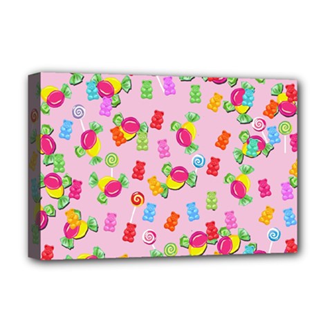 Candy pattern Deluxe Canvas 18  x 12  