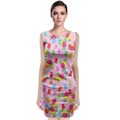 Candy pattern Classic Sleeveless Midi Dress