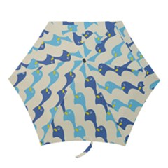 Animals Penguin Ice Blue White Cool Bird Mini Folding Umbrellas