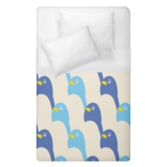 Animals Penguin Ice Blue White Cool Bird Duvet Cover (single Size) by Mariart