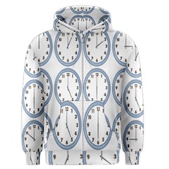 Alarm Clock Hour Circle Men s Zipper Hoodie by Mariart