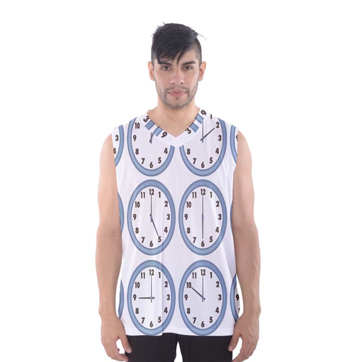 Alarm Clock Hour Circle Men s Basketball Tank Top