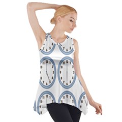 Alarm Clock Hour Circle Side Drop Tank Tunic by Mariart