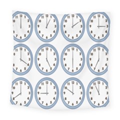 Alarm Clock Hour Circle Square Tapestry (large) by Mariart