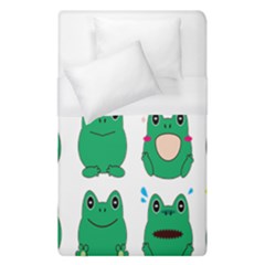 Animals Frog Green Face Mask Smile Cry Cute Duvet Cover (single Size)