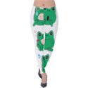 Animals Frog Green Face Mask Smile Cry Cute Velvet Leggings View1