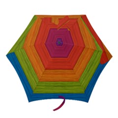 Wooden Plate Color Purple Red Orange Green Blue Mini Folding Umbrellas by Mariart