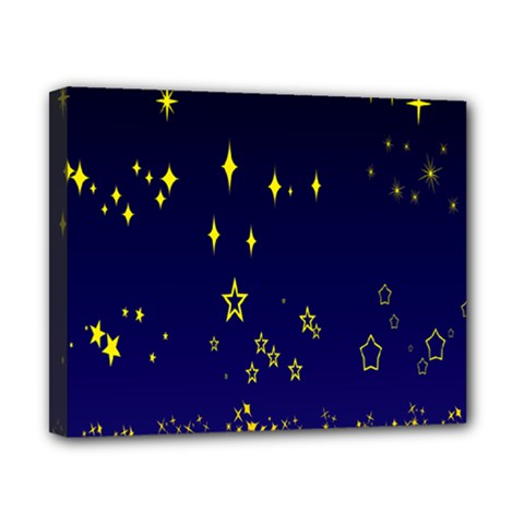 Blue Star Space Galaxy Light Night Canvas 10  X 8 
