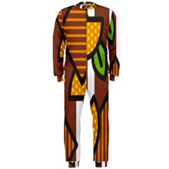 Chocolate Lime Brown Circle Line Plaid Polka Dot Orange Green White Onepiece Jumpsuit (men)  by Mariart