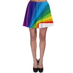 Circle Rainbow Color Hole Rasta Waves Skater Skirt by Mariart