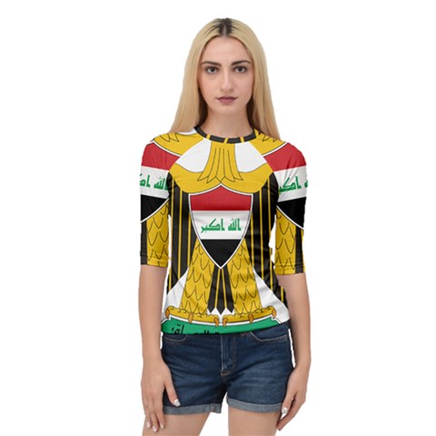 Coat Of Arms Of Iraq  Quarter Sleeve Tee by abbeyz71