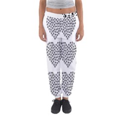 Black Paw Hearts Love Animals Women s Jogger Sweatpants