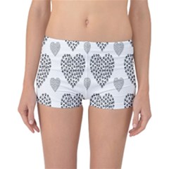 Black Paw Hearts Love Animals Reversible Bikini Bottoms