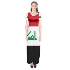 Flag Of Iraq Short Sleeve Maxi Dress by abbeyz71