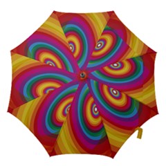 Circle Rainbow Color Hole Rasta Hook Handle Umbrellas (large) by Mariart