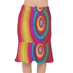 Circle Rainbow Color Hole Rasta Mermaid Skirt by Mariart