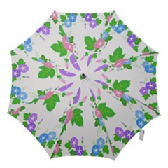 Flower Floral Star Purple Pink Blue Leaf Hook Handle Umbrellas (large) by Mariart