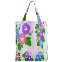 Flower Floral Star Purple Pink Blue Leaf Zipper Classic Tote Bag