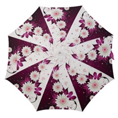 Flower Purple Sunflower Star Butterfly Straight Umbrellas by Mariart