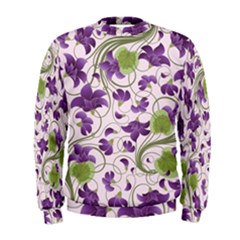 Flower Sakura Star Purple Green Leaf Men s Sweatshirt