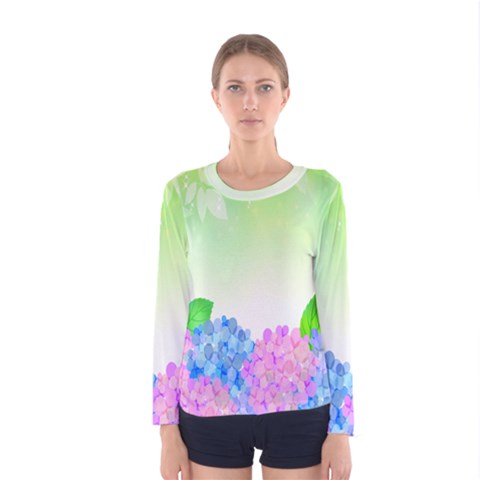 Fruit Flower Leaf Women s Long Sleeve Tee by Mariart