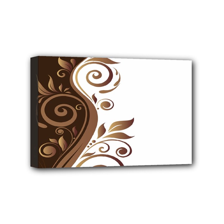 Leaf Brown Butterfly Mini Canvas 6  x 4 