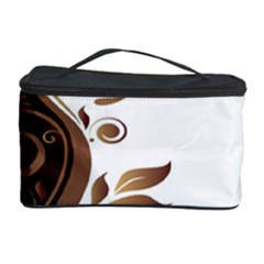 Leaf Brown Butterfly Cosmetic Storage Case by Mariart