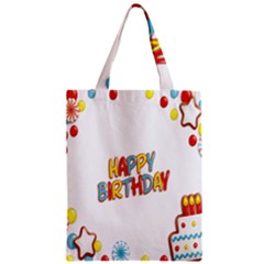 Happy Birthday Zipper Classic Tote Bag by Mariart