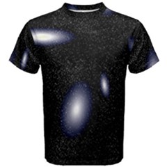 Galaxy Planet Space Star Light Polka Night Men s Cotton Tee by Mariart