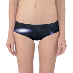 Galaxy Planet Space Star Light Polka Night Classic Bikini Bottoms by Mariart