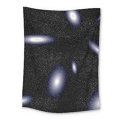 Galaxy Planet Space Star Light Polka Night Medium Tapestry