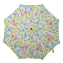 Fruit Grapes Purple Yellow Blue Pink Rainbow Leaf Green Hook Handle Umbrellas (small) by Mariart