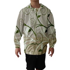 Leaf Sexy Green Gray Hooded Wind Breaker (kids) by Mariart